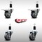 Service Caster 3'' SS Thermoplastic Rubber Swivel 1-3/8'' Expanding Stem Caster Set 2 Total Lock Brakes, 4PK SCC-SSEXTTL20S314-TPRB-2-S-2-138 - alternate 5